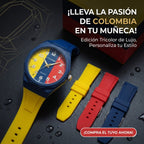 Reloj Tricolor Colombia + 3 Pulsos Intercambiables